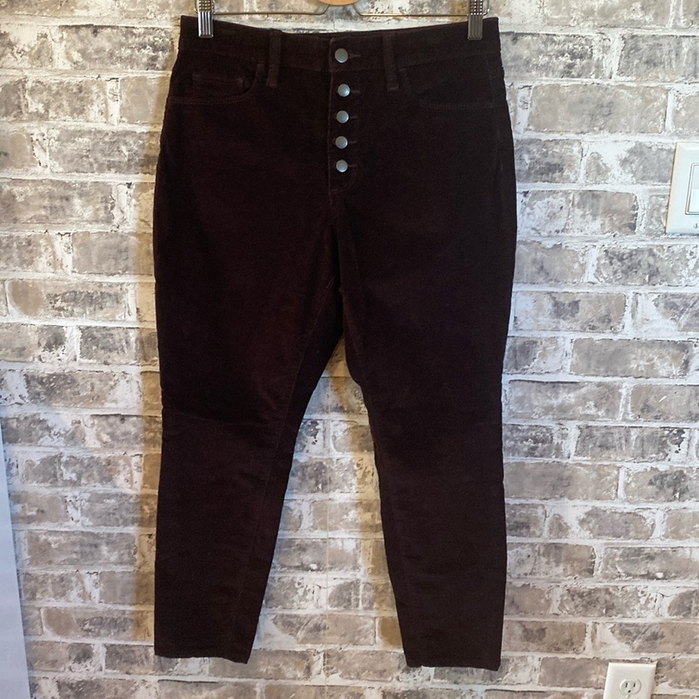 Universal Thread corduroy pants. Size 8. Brown/dark maroon. Button fly. - Picture 3 of 12
